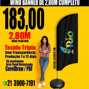 01 WindBanner Completo Médio 2,80m 183,00 Reais