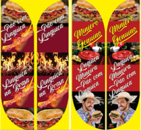 Wind Banner para Lanches Pão com Linguiça