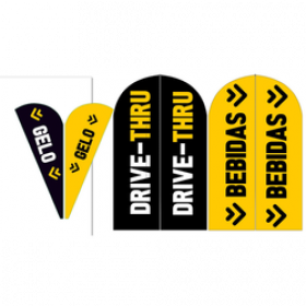 Wind Banner Depósito de Bebidas Drive Thru