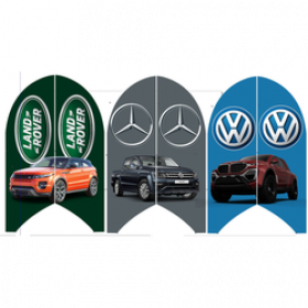 Wind Banner para Oficinas Mercedez  Land Rover e Volks