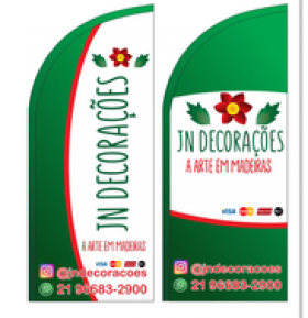 Wind Banner para Loja de Decorações JN Decorações