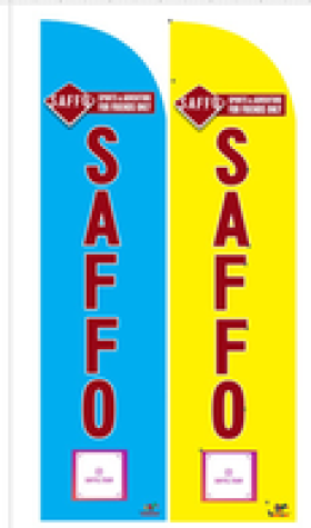 Wind Banner ou Wind Flags Para Escola da Surf Saffo