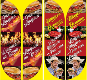 Wind Banner para Lanches Pão com Linguiça