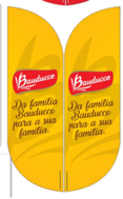 Wind Banner para Produtos de Mercado Bauducco