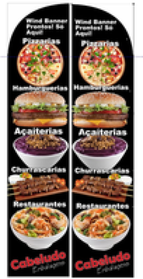 Wind Flags para Loja de Descartáveis Cabeludo Embalagens