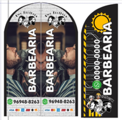 Wind Flags Para Barbearia Two Brothers