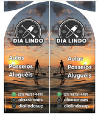 Wind Banner para Escola da Surf Dia Lindo
