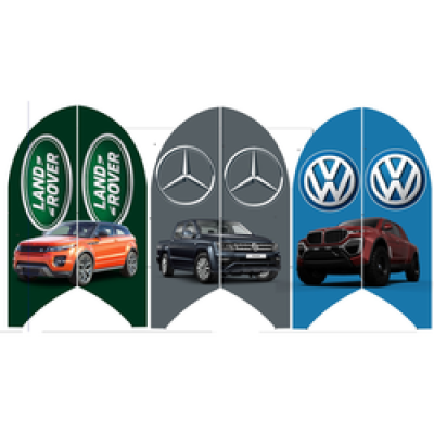Wind Banner para Oficinas Mercedez  Land Rover e Volks