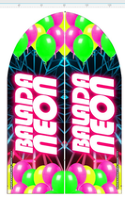 Wind Banner Balada Neon