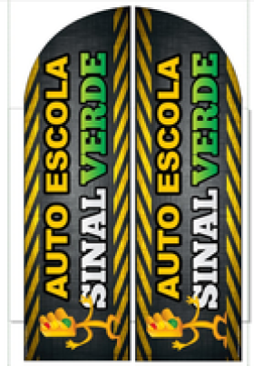 Wind Banner para Auto Escola Sinal Verde